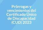 Prórrogas y vencimientos del certificado único de discapacidad (CUD) 2023