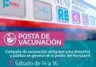 Campaña de vacunación para docentes en el predio del ferrocarril