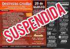 Destrezas Criollas en Arroyo Venado: suspendido
