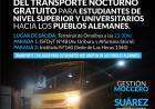 Mejora el recorrido del transporte nocturno gratuito para estudiantes del Nivel Superior y Universitarios hacia los pueblos alemanes