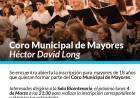 Coro Municipal de Mayores “Héctor David Long”: Comienzan las actividades