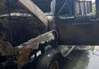 Se incendió un camión de la delegación de Pueblo San José. Los daños fueron totales