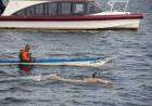 La nadadora suarense Solange Broto participó de la proeza del Beagle