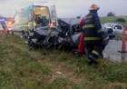 Choque frontal en la Ruta 88: joven suarense rescatado tras quedar atrapado en su vehículo