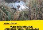 Cuatro personas fueron hospitalizadas tras volcar ésta mañana  a pocos kilómetros del ingreso a Daireaux. 