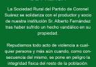La Sociedad Rural repudia el hecho vandálico contra la propiedad de Alberto Fernández 